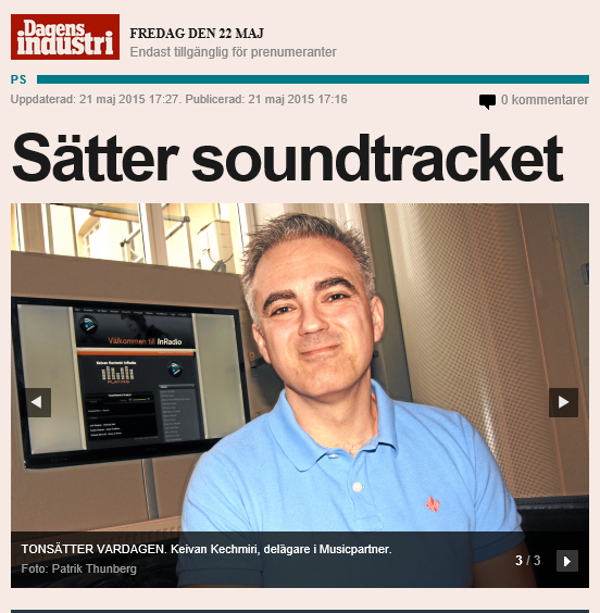 News Image Dagens Industri Artikel MusicPartner